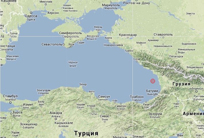 Кавказское побережье черного моря карта